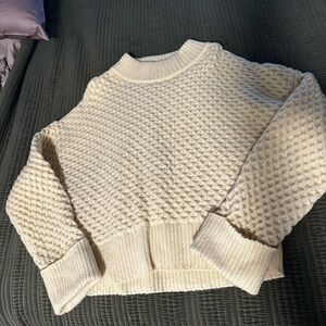 J. Crew Textured Light Yellow Sweater